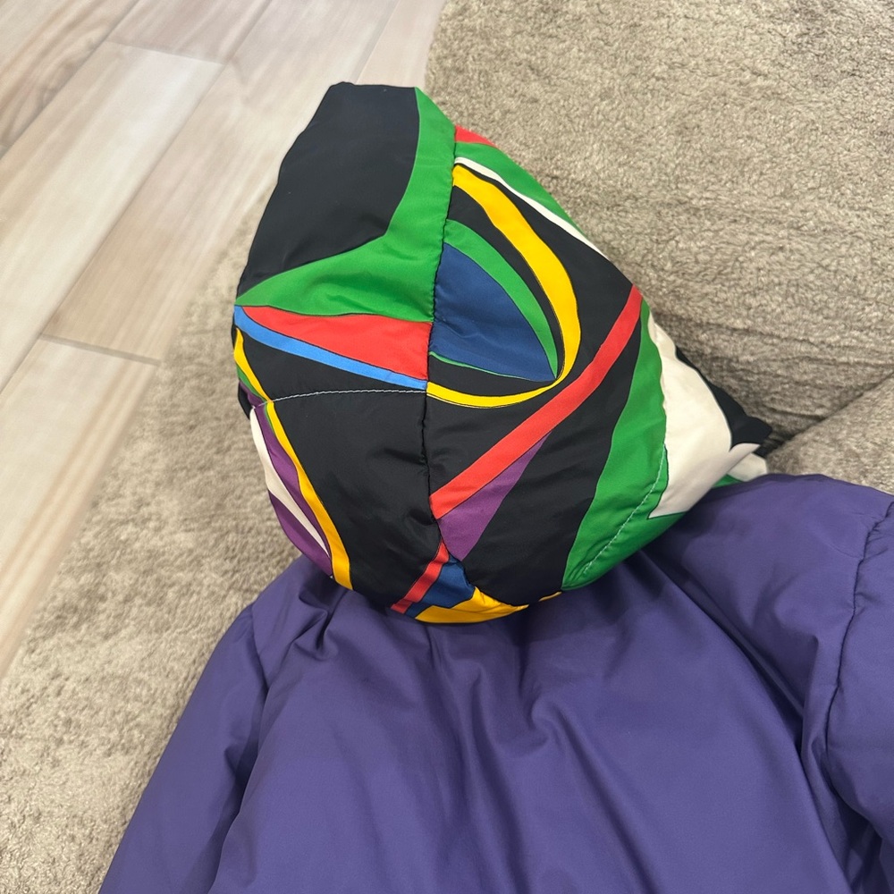 Emilio Pucci Multicolor Hooded Puffer Jacket